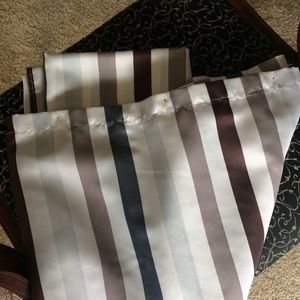 Ikea Home Shower Curtain Striped Brown Gray Silver